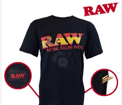 RAW CLOTHING-Spain Design Black T-Shirt SALE! 25% OFF! SAVE $5