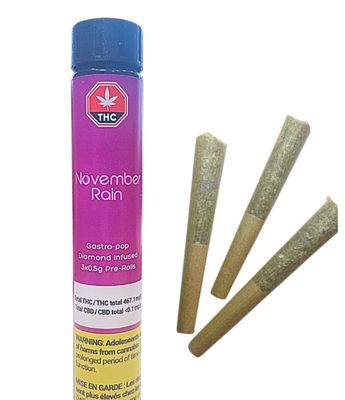 1.5g NOVEMBER RAIN-Gastro-Pop Diamond Infused PR 3x.5g