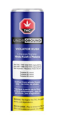 2.5g UNDRGROUND-Violator Kush PR 5x.5g