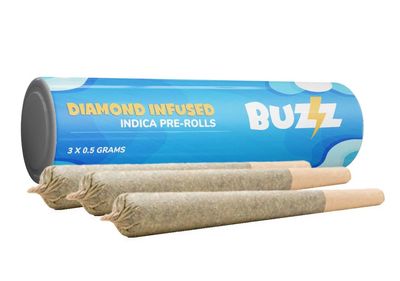 1.5g BUZZ-Diamond Infused Indica PR 3x.5g