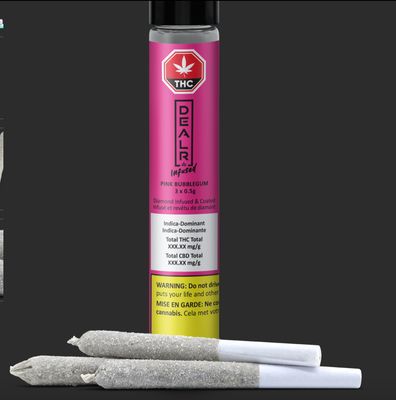 1.5g DEALR-Pink Bubblegum Infused PR 3x.5g