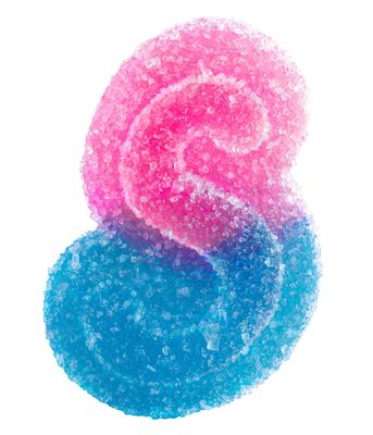 50g SPINACH-Fully Blasted Blue Raspberry Watermelon Chews 10/pack Gummies