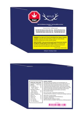 40g WYLD-Elderberry THC:CBN Chews 10/pack | 100mg THC