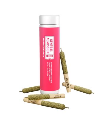 2.5g GENERAL ADMISSION-Strawberry Mango Hash+Distillate Infused PR 5x0.5g