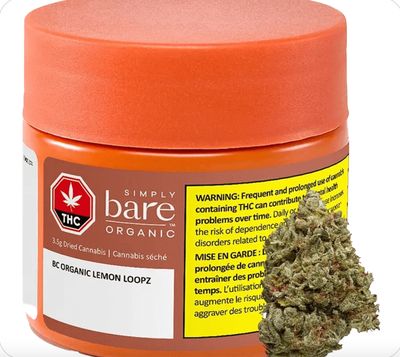 3.5g SIMPLY BARE-BC Organic Lemon Loopz