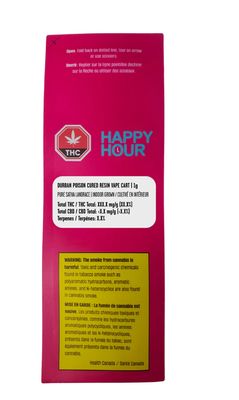 1g HAPPY HOUR-Durban Poison Cured Resin Vape Cartridge