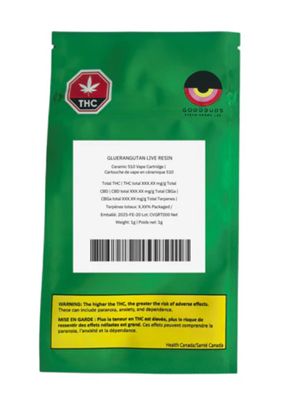 1g GOOD BUDS-Gluerangutan Live Resin Vape Cartridge