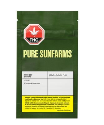 3.5g PURE SUNFARMS-Kush God PR 10x.35g