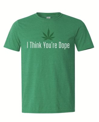 SALMO CANNABIS-T-SHIRT 'I Think You're Dope' GREEN