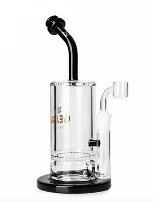 9.5” GEAR PREMIUM-7mm Lucania Concentrate Dab Rig w/Honeycomb Perc BLACK