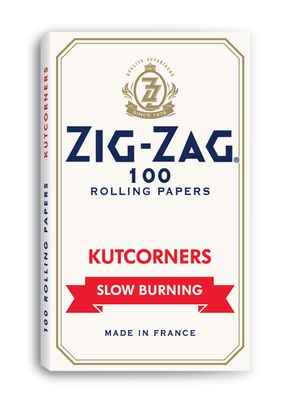 ZIG-ZAG-White Slow Burn Rolling Papers Kutcorners Double Wide