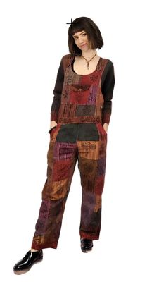 SALMO CANNABIS-Enya Patchwork Overalls