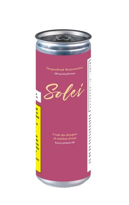 355ml SOLEI-Dragonfruit Watermelon CBD
