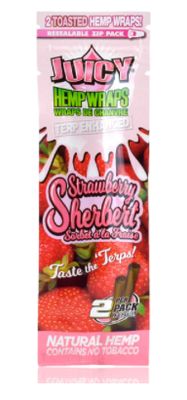 JUICY HEMP BLUNT WRAPS - STRAWBERRY SHERBERT