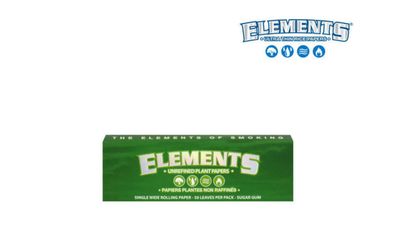ELEMENTS-Green Rolling Papers Single Wide