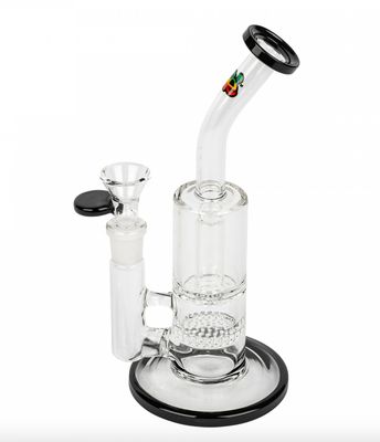 8” IRIE-Black Irieshun Dab Rig w/Honeycomb Perc &amp; Splash Guard