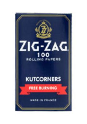 ZIG-ZAG-Blue Free Burn Rolling Papers Kutcorners Double Wide