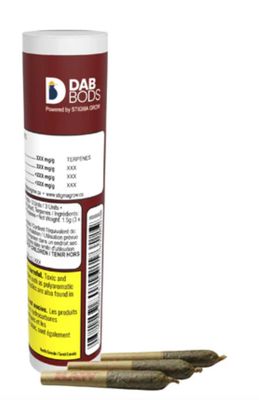 1.5g DAB BODS-Widows Blood Distillate Infused Joints PR 3x.5g