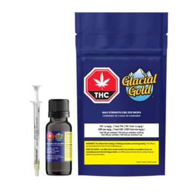 28.5g GLACIAL GOLD-Max Strength CBD 200 Drops | CBD Oil