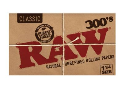 RAW-Raw 300’s Classic Natural Unrefined Rolling Papers 1 1/4