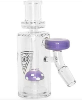 RED EYE-45 Degree Funguy Ash Catcher w/Mushroom Perc 14mm 