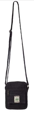 SALMO CANNABIS-Small Black Hemp Handbag