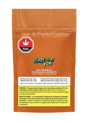 18g SHRED’EMS-Root Beer Blast 4/pc gummies