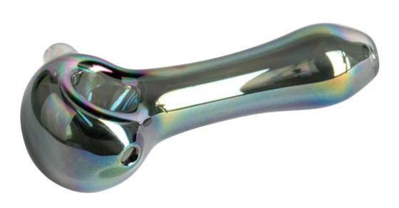 4" RED EYE - Iridescent Spoon Hand Pipe