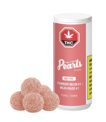 17.5g PEARLS-Strawberry Melon 4:1 CBN+THC 5/pack Gummies