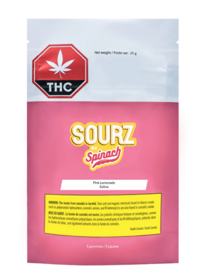 25g SPINACH-Pink Lemonade Sourz 5/pack