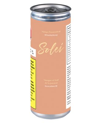 355ml SOLEI-Mango Passionfruit CBD Sparkling Beverage
