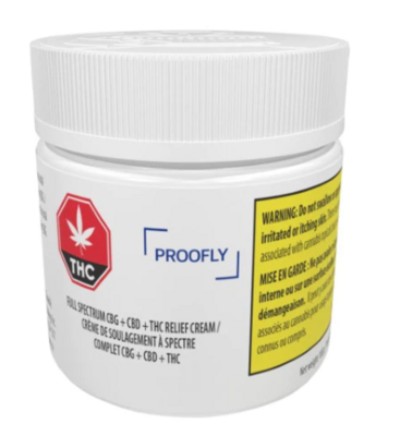 100g PROOFLY-Full Spectrum CBG+CBD+THC Relief Cream