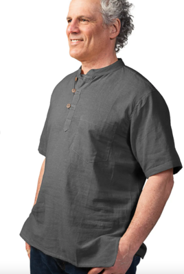 SALMO CANNABIS-Solid Kurta Shirt SALE! $10 OFF! / 25% OFF!