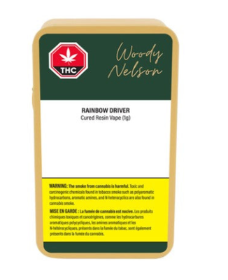 1g WOODY NELSON-Rainbow Driver Resin Vape Cartridge