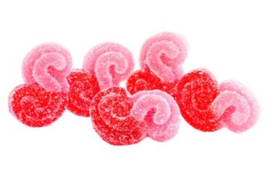 25g SPINACH-Strawberry Watermelon Sourz 4:1 CBG:THC Gummies