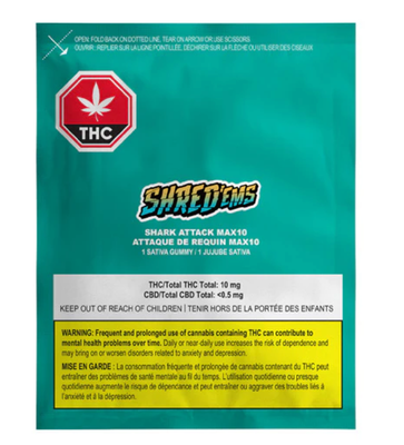 4.5g SHRED'EMS-Shark Attack Max10 THC Gummy