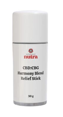 30g NATURALLY NUTRA-CBD:CBG Harmony Blend Relief Stick