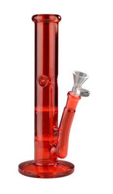 10” DAY GLOW-Straight Tube w/2 Honeycomb Percs