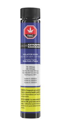 1g UNDERGROUND-Violator Kush Cured Resin Vape Cartridge