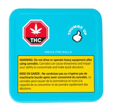 5g THUMBS UP-Indica Pre-Roll (Rotating Strains) PR 10x.5g