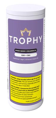 120g TROPHY-Mixed Berry Creamsicle CBD:CBN Chews 20/pack
