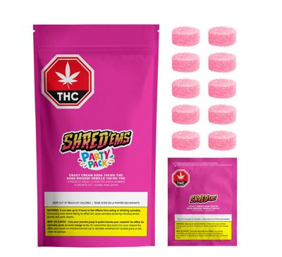 45g SHRED’EMS-Max10 Party Pack | Cream Soda 10/pack | 100mg THC