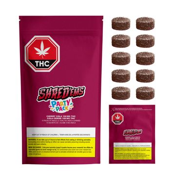 45g SHRED’EMS-Max10 Party Pack | Cherry Cola Chews 10/pack | 100mg THC
