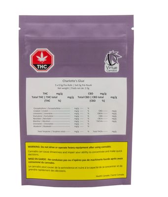 2.5g VIRTUE-Charlotte’s Glue (Galactic Glue x Charlotte’s Web) PR 5x.5g