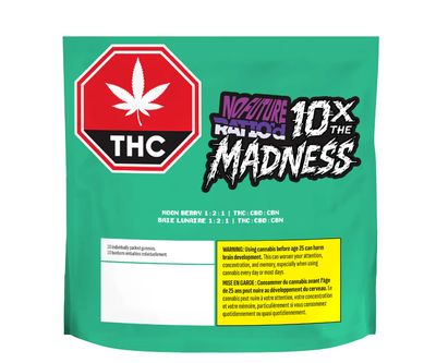 100g NO FUTURE RATIO'D-Moon Berry THC:CBD:CBN Chews 10/pack | 100mg THC