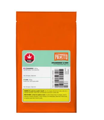 1g PALMETTO-Strawberry & Kiwi 3-in-1 Disposable Vape Pen