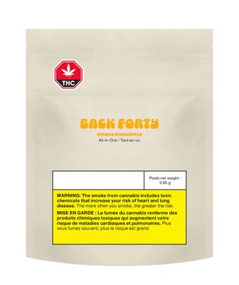 .95g BACK FORTY-Sticky Pineapple Disposable Vape