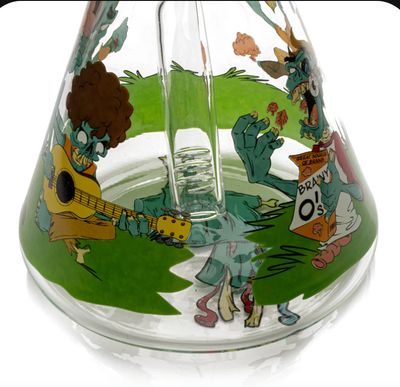 10" RED EYE GLASS-Bong of the Living Dead Beaker Bong