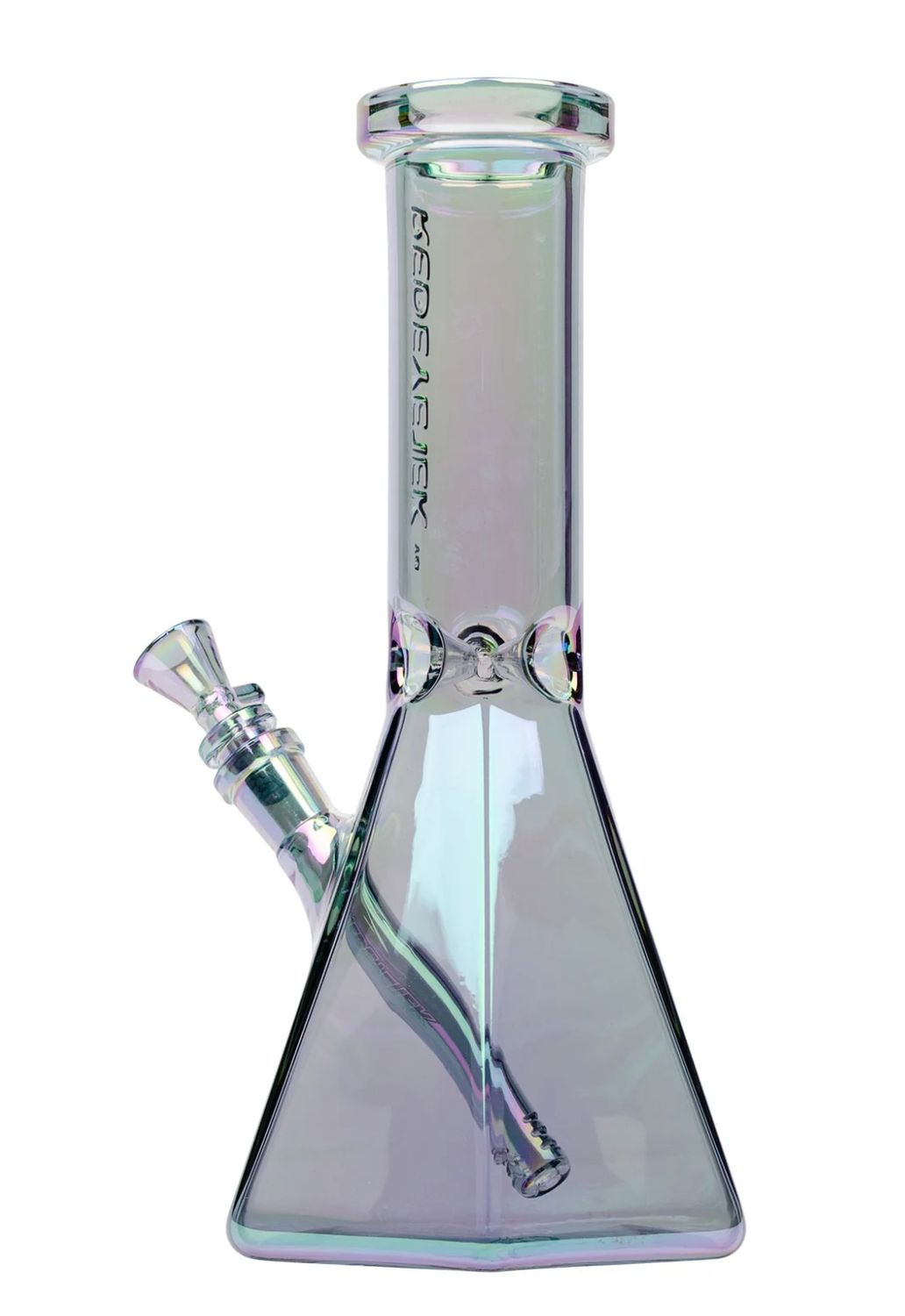 12” RED EYE TEK-Metallic Terminator Finish Hex Base Beaker Bong