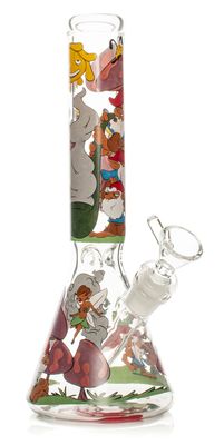 10" RED EYE GLASS-Tall Knotty Gnomes Beaker Bong